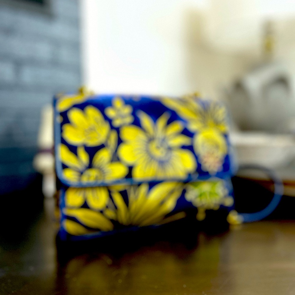 TORY BURCH FLEMING COSMIC FLORAL LG SHOULDER BAG